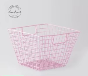 Handcrafted <b>Wire</b> Storage <b>Basket</b> With Handles Farmhouse Organizer Decorative Utility Bin Kitchen Counter <b>Basket</b> Design - Product Image 6