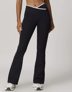 Legging évasé taille mi-haute pour femme, long, à carreaux, en Spandex/Polyester, écologique, effet ventre plat, extensible dans les quatre sens - Product Image 6
