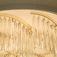 Lustre en cristal de luxe américain, moderne, de haute qualité, pour entrée et salon, luminaires suspendus