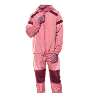 Custom <b>Men</b> Brown Color Block Tracksuit <b>Lightweight</b> Windbreaker Hooded <b>Jacket</b> Pants Set Outdoor Athletic Sportswear Activewear - Product Image 3