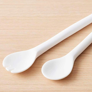 Ensemble de saladiers en résine faits à la main, cuillère et fourchette écologiques, outils de cuisine durables et légers pour la maison, l'hôtel, le restaurant, les fêtes - Product Image 1