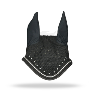 Cache-oreilles pour cheval personnalisé, voile anti-mouches équestre, protection des oreilles en maille et laine pour l'équitation, l'entraînement et la compétition - Product Image 1