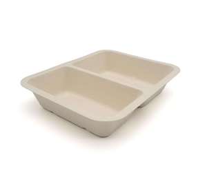 High Demand Oceanic Global Disposable 2CP Snack Tray Eco Friendly Compostable <b>Pulp</b> Moulded Modern Luxury Rectangular Food - Product Image 5