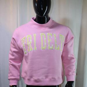 Sudadera TRI DELTA con cuello simulado, 450 GSM, nombre personalizado, bordado en aplique, corte holgado, 100% algodón, felpa francesa. - Product Image 1