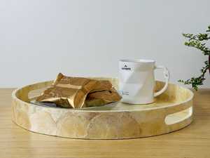 Belladec Shell Mother-of-Pearl Handmade Modern Luxury Serving <b>Storage</b> Tray Dishwasher Safe Natural <b>Crafts</b> Breakfast Decorative - Product Image 3