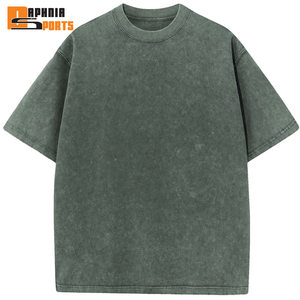 Camisetas de Talla Grande para Hombre, Camisetas Vintage de Alta Calidad con Lavado Ácido, Camisetas Oversize con Hombros Caídos, Ropa Urbana para Hombre - Product Image 5