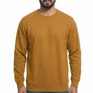 Luxury Customized Heavyweight Men's Polyester/Cotton Crew Neck Sweatshirt Regular Length Autumn Blank Plain - Product Image 1