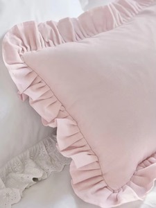 Luxury 100% Pure Linen Cushion Cover with Ruffle Edge <b>Soft</b> Breathable Solid Color <b>Pillow</b> Cases - Product Image 5