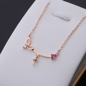 Pendentif en argent S925 style œil avec chaîne de clavicule, accessoire DIY pour femmes, collier tendance avec perle - Product Image 3