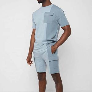 Conjunto de Camiseta y Pantalones Cortos 100% Algodón de Alta Calidad para Deportes de Verano, Conjuntos de Pantalones Cortos Deportivos para Hombre - Product Image 2