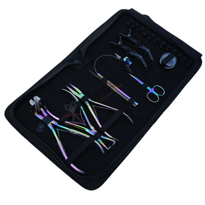 Rainbow 7 Inch Micro Ring and Tape In Hair Extension Tool with Parting Finger Hook Loop Hair Beads <b>Box</b> Styling Clips Scissor - Product Image 1