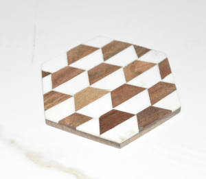 Sous-verres et tapis décoratifs en résine et MDF, incrustés de os, écologiques, personnalisés par le fabricant, style contemporain américain - Product Image 5