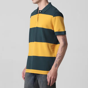 Produit tendance du moment : Chemises polo pour hommes en tissu tricoté, couleur unie, manches courtes, pour adultes - Product Image 6