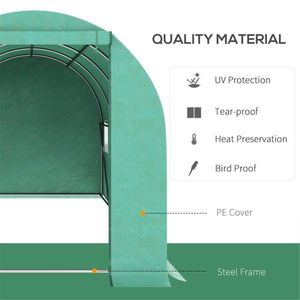Mini Serra Moderna Facile da Montare con Struttura in Acciaio Zincato e PVC/PE per Uso Domestico e Giardino - Product Image 2