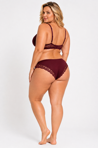 Sous-vêtements tricotés respirants pour femmes adultes, taille mi-haute, sans couture, avec bordure en dentelle, impression silicone, logo personnalisé, pour usage quotidien (ODM) - Product Image 4