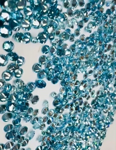 Diamante de corte único, azul elegante, CVD, cultivado en laboratorio, redondo brillante, 2.40-2.50mm, VVS1-VVS2, suelto, Maharashtra Watch - Product Image 4