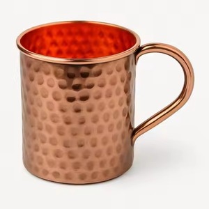 Custom 16oz 100% Pure Copper Mug Brass Handle Drinkware Hammered Moscow Mule <b>Beer</b> Copper Stainless Steel <b>Beer</b> Cup - Product Image 3
