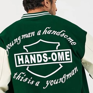 Chaqueta Varsity de Béisbol Personalizada para Hombre, Estilo Urbano, con Cierre de Cremallera, para Invierno, de Poliéster/Algodón, en Grandes Cantidades - Product Image 2