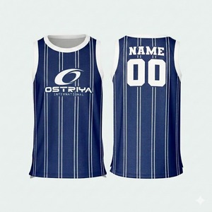 Camiseta de Baloncesto sin Mangas de Verano, Secado Rápido, Impresión por Transferencia de Calor, Nombre del Equipo Personalizado, Talla Grande, Logotipo Personalizado, 100% Poliéster - Product Image 3