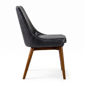 Chaise de salle à manger rembourrée Orbit en teck massif, style moderne et contemporain, qualité supérieure, confort rembourré pour hôtel, restaurant, vente en gros B2B - Product Image 1