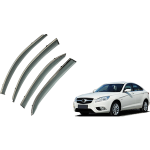 Déflecteurs de vent pour BAIC Senova D50 2012-2017 2018+ avec garniture chromée, déflecteurs de vitres latérales, visière de pluie, visière de fenêtre de voiture injectée - Product Image 1