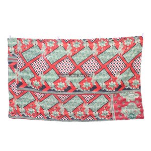 Indian Indigo Print Kantha <b>Quilt</b> Floral <b>Quilt</b> Bedspread Bedding Blanket Indian Reversible Hand Stitched Heavy Throw Old Sari - Product Image 4