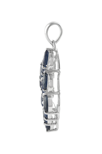 Diamond and <b>Ruby</b> Pendant in 92.5 Sterling Silver KLSP-50478 - Product Image 5