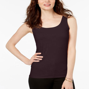 Débardeur noir pour femme 2026 de haute qualité, col rond, tricoté, respirant, décontracté, couleur unie, longueur standard - Product Image 2