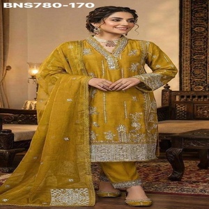Collection spéciale Eid, qualité excellente, dernière collection de salwar-kameez en faux georgette brodée, prix de gros. - Product Image 1