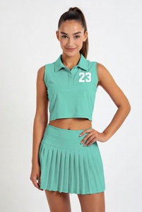 Uniformes de Tenis para Mujer, Shorts y Camiseta, Color Personalizado, Impresión a Color, 100% Poliéster, Anti-UV, Secado Rápido, Transpirable, Ecológico - Product Image 4