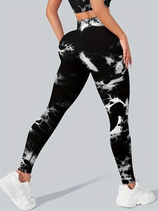 Women 3 Piece Yoga Workout Set Custom Private Label Long Sleeve <b>Crop</b> Top Bra <b>Leggings</b> - Product Image 2