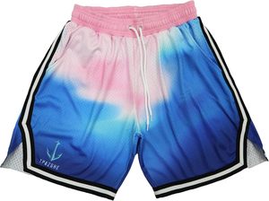 Shorts dégradés en maille pour hommes avec imprimé pieuvre et ancre, taille à cordon de serrage, shorts de sport décontractés - Product Image 6