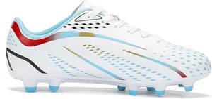 White Men's Football Cleats Synthetic Upper Rubber Footwears Outsole Breathable Summer Sport Shoes for Outdoor Game Sneakers - Product Image 3