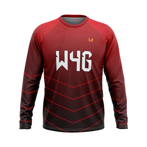 T-shirt de sport à manches longues et col rond imprimé par sublimation personnalisée, séchage rapide, polyester, unisexe, adulte, toutes saisons, haut imprimé décontracté - Product Image 4