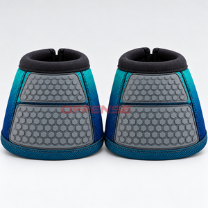 Protège-tibias équestres durables avec options personnalisables, en nylon et caoutchouc, ajustement sécurisé pour un mouvement confortable - Product Image 1