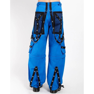 Pantalon cargo évasé ample pour homme, 100% coton, style gothique punk rock, avec œillets, délavé, décontracté, personnalisé, printemps - Product Image 3
