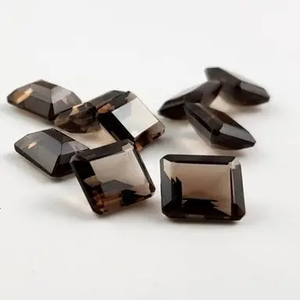 3mm 4mm Natural Smoky Quartz Faceted Octagon Cut Loose Gemstone Handmade Brown Quartz Stone For <b>Ring</b> Pendant Jewelry Making - Product Image 1