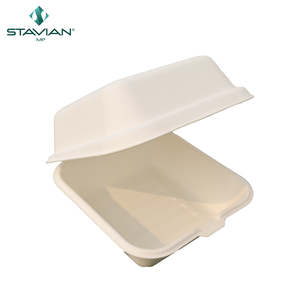 Vajilla Desechable Ecológica de 6x6, Fabricada en Vietnam, Biodegradable, a Base de Plantas, Personalizable ODM, Tipo Concha para Hamburguesas - Product Image 4