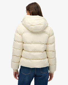 Chaqueta de invierno acolchada personalizada para mujer, ropa informal premium para mujer, a prueba de viento, con cierre de cremallera y bolsillos laterales. - Product Image 3