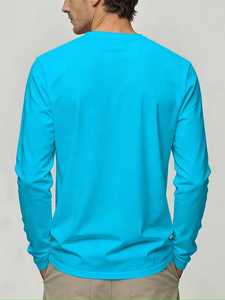 เสื้อยืดพรีเมียมผู้ชายคุณภาพดี 100% ผ้าฝ้าย คอกลม แขนยาว สไตล์สตรีทแวร์ลำลอง พิมพ์ลาย 3 มิติ - Product Image 5