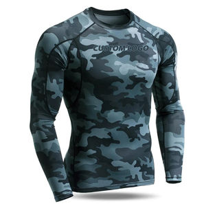 T-shirt de compression lavé de bonne qualité pour homme, nouvelle tendance, léger, séchage rapide, imprimé numérique, pour MMA, fitness, rashguard, vêtement de sport pour adulte - Product Image 1