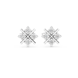 Dangy Doo 10K Gold Tiny Stud Pendientes con Lab Grown Diamond Dainty Everyday Wear - Product Image 4