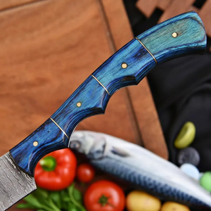 Cuchillos de filetear de acero de Damasco hechos a mano, hoja de acero con patrón premium, utensilios de cocina, agarre cómodo, diseño ligero para pescado - Product Image 3
