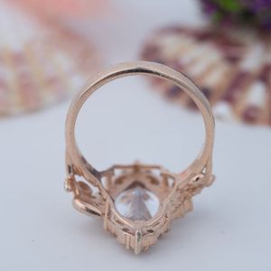 Bague de fiançailles en argent sterling 925 plaqué or 14 carats avec moissanite taille marquise style couronne certifiée - Product Image 4