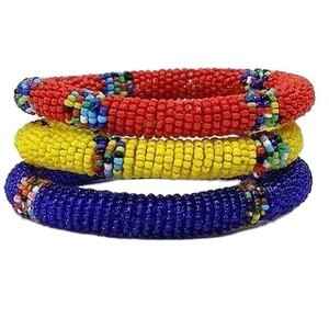 Luxury Fancy Vibrant Handmade Beaded Embroidery Bangle for Trendy Women A Perfect Blend of Color, <b>Charm</b>, and Fashion - Product Image 5