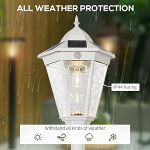 Farola Solar Vintage para Exteriores de 76.5 Pulgadas, Protección para Todo Clima, Control por Sensor Automático, Brillo Ajustable, Color 3000K - Product Image 4
