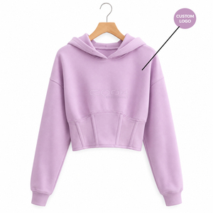 เสื้อฮู้ดครอป Cosh International Sorority Sisterhood สีพื้น ปักโลโก้ด้านหน้า แขนยาว ผ้าฟลีซ สำหรับใส่ในฤดูใบไม้ร่วง - Product Image 1