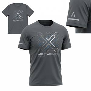 T-shirt Homme Personnalisé OEM 100% Coton Oversize Sportif Athlétique Streetwear Futuriste Mat Techwear Hybride Activewear - Product Image 1