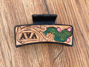 กิ๊บหนีบผมทำมือแบบตะวันตกที่หนีบผมหนังอุปกรณ์เสริมสำหรับผม - Product Image 3