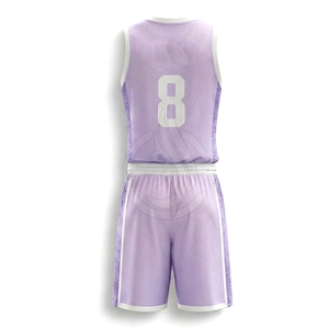 Uniforme de Baloncesto para Equipo, Jersey y Pantalones Cortos de Tela Ligera y Transpirable de Poliéster, Servicio OEM Personalizable para Clubes y Partidos de Liga - Product Image 3